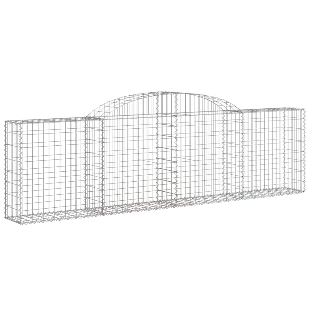 Cestos gabião arqueados 7 pcs 300x30x80/100cm ferro galvanizado