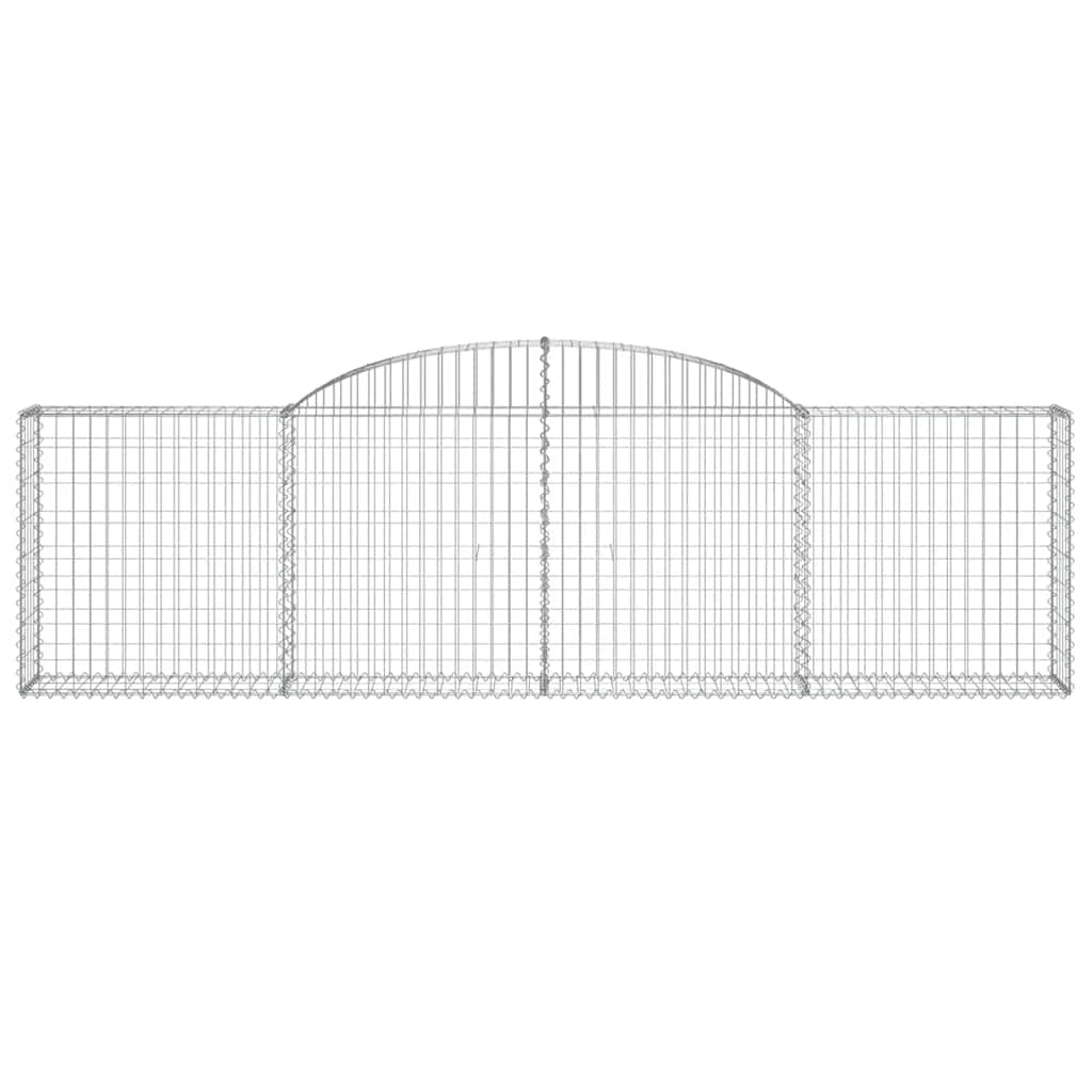 Cestos gabião arqueados 7 pcs 300x30x80/100cm ferro galvanizado