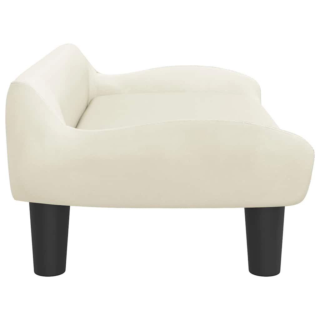 Sofá infantil 70x40x24 cm veludo cor creme