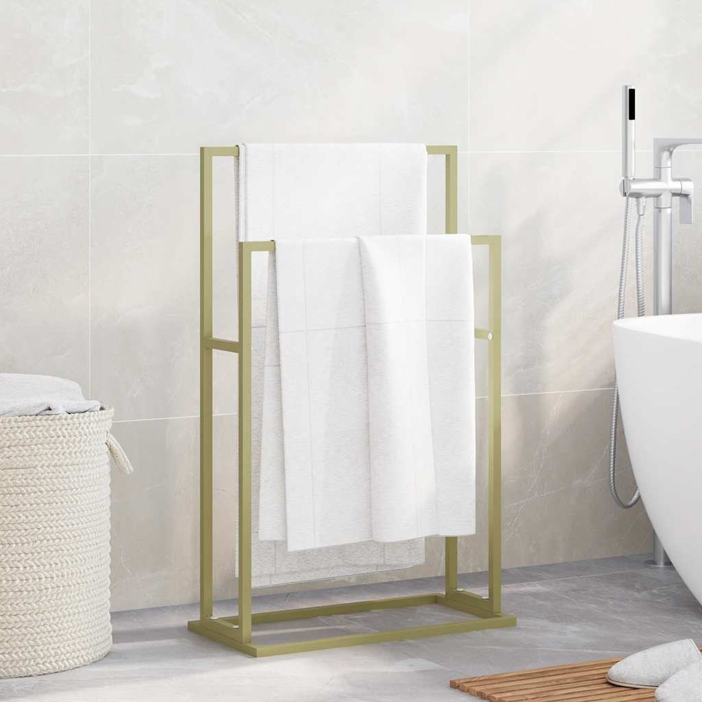 Toalheiro de pé 48x24x78,5 cm ferro dourado