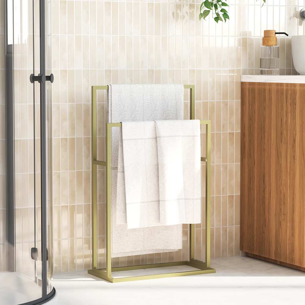 Toalheiro de pé 48x24x78,5 cm ferro dourado