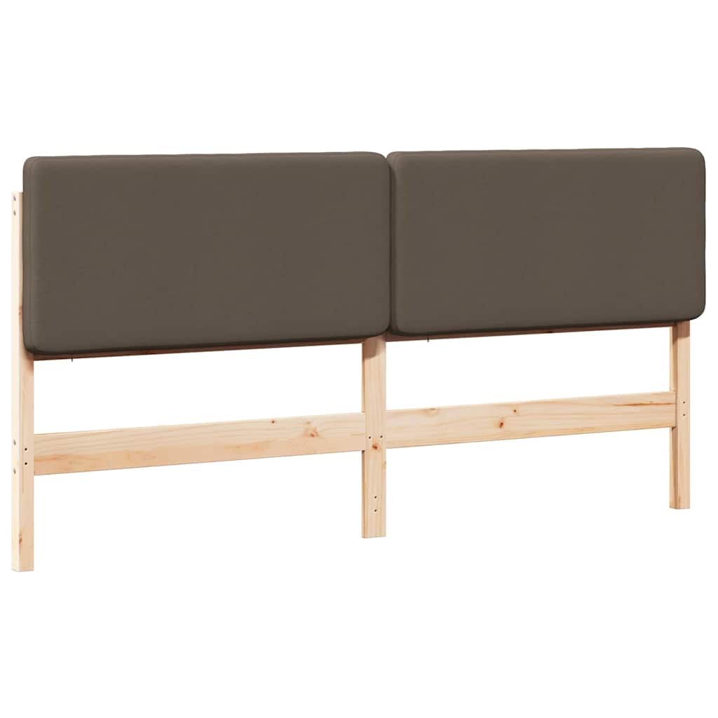 Cabeceira estofada com cabeceira marrom e taupe 200 cm