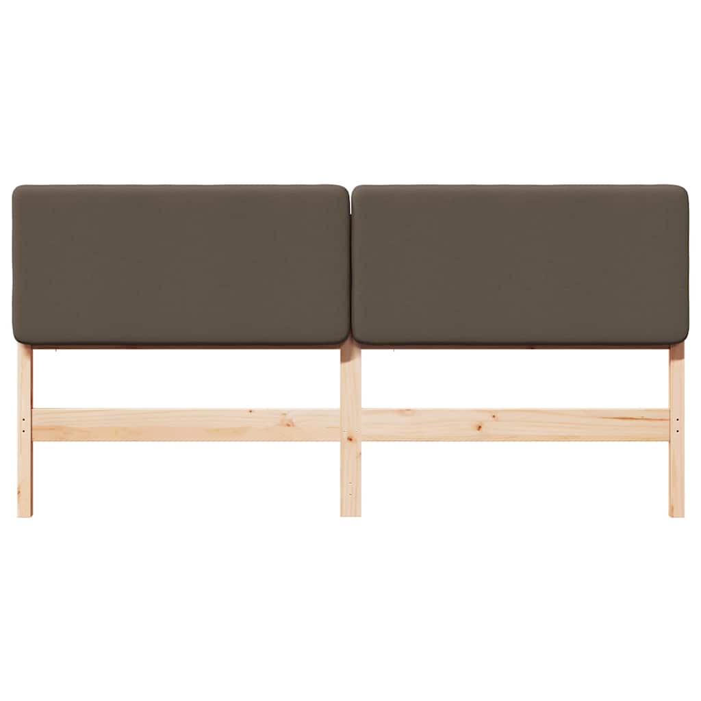 Cabeceira estofada com cabeceira marrom e taupe 200 cm