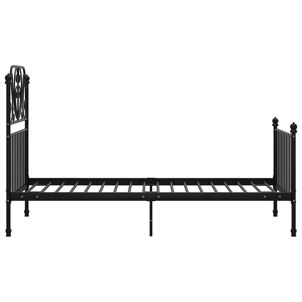 Estrutura de cama 100x200 cm metal preto