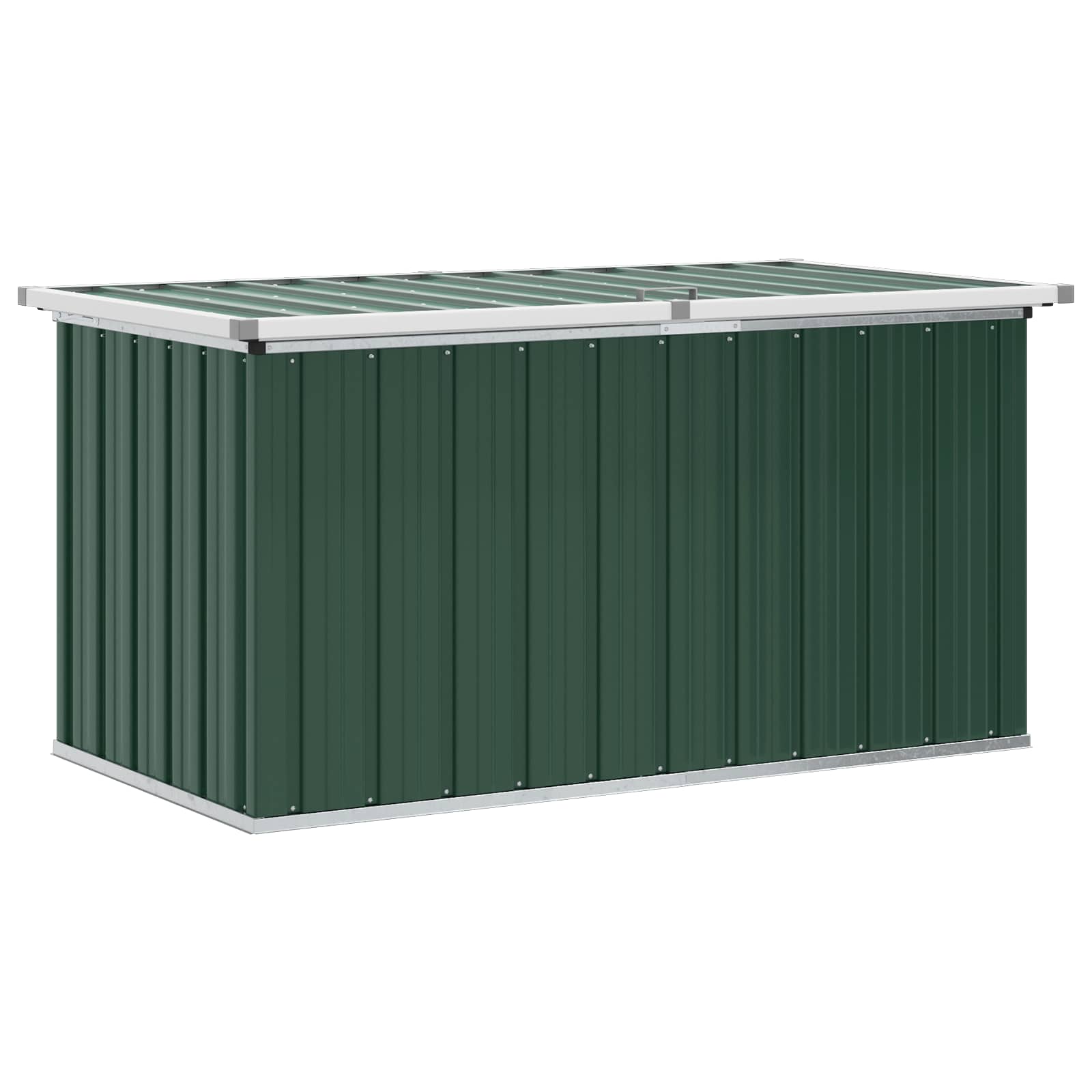 Caixa de armazenamento para jardim verde 129x67x65 cm
