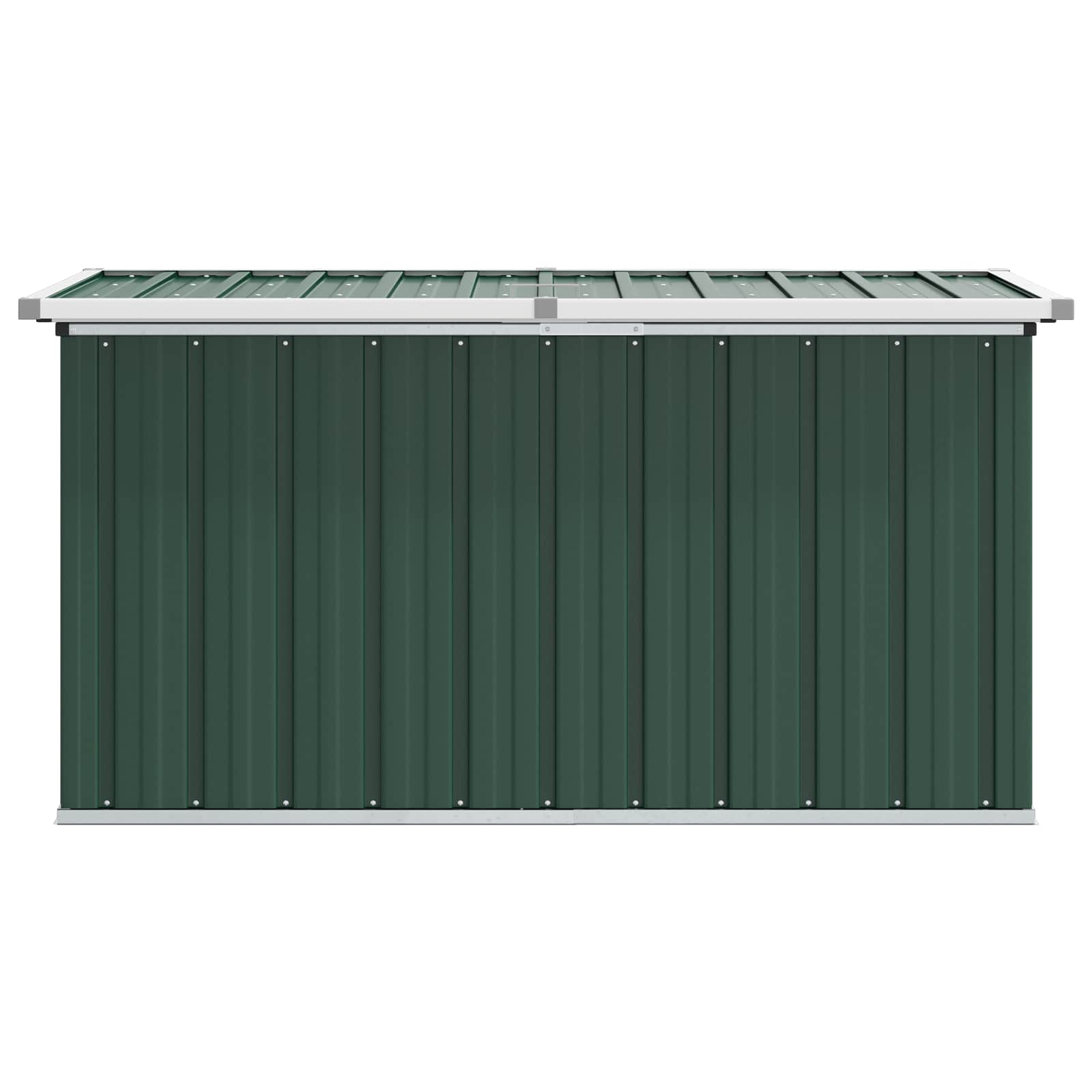 Caixa de armazenamento para jardim verde 129x67x65 cm