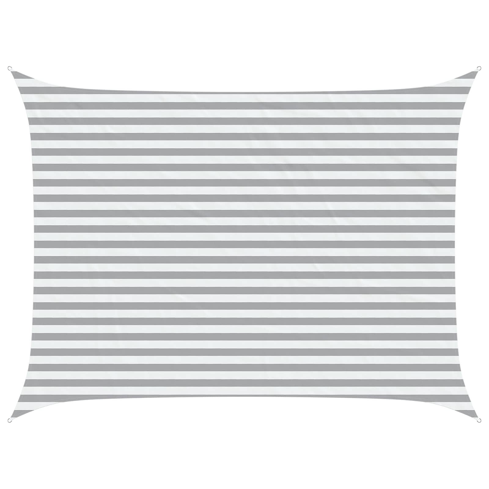 Vela de sombra solar cinza claro e branco 4 × 3 m
