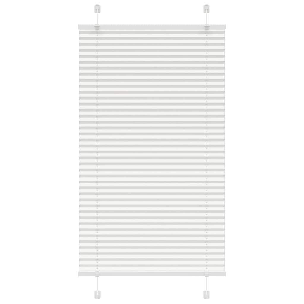Branco plissada cega 75x100 cm largura tecido 74,4 cm poliéster