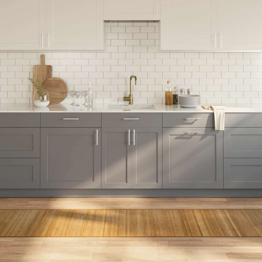 Tapete retangular 60x300 cm bambu cor natural