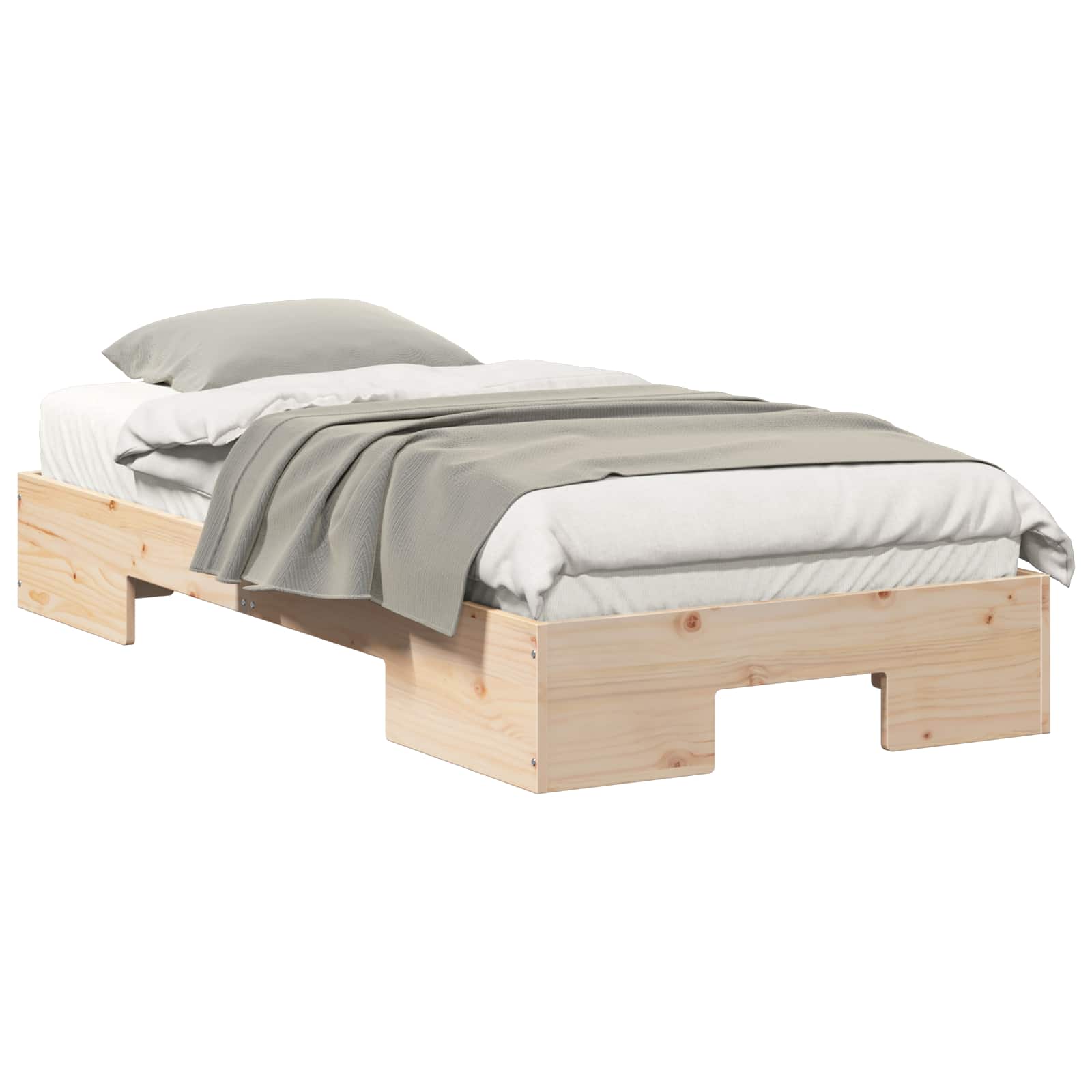 Estrutura da cama castanho 100 x 200 cm