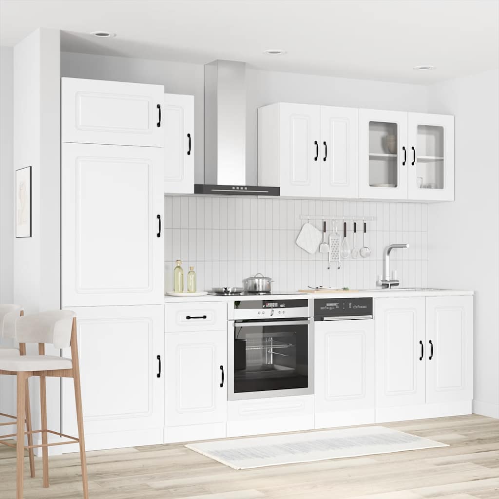 8 Peças armário de cozinha conjunto kalmar branco