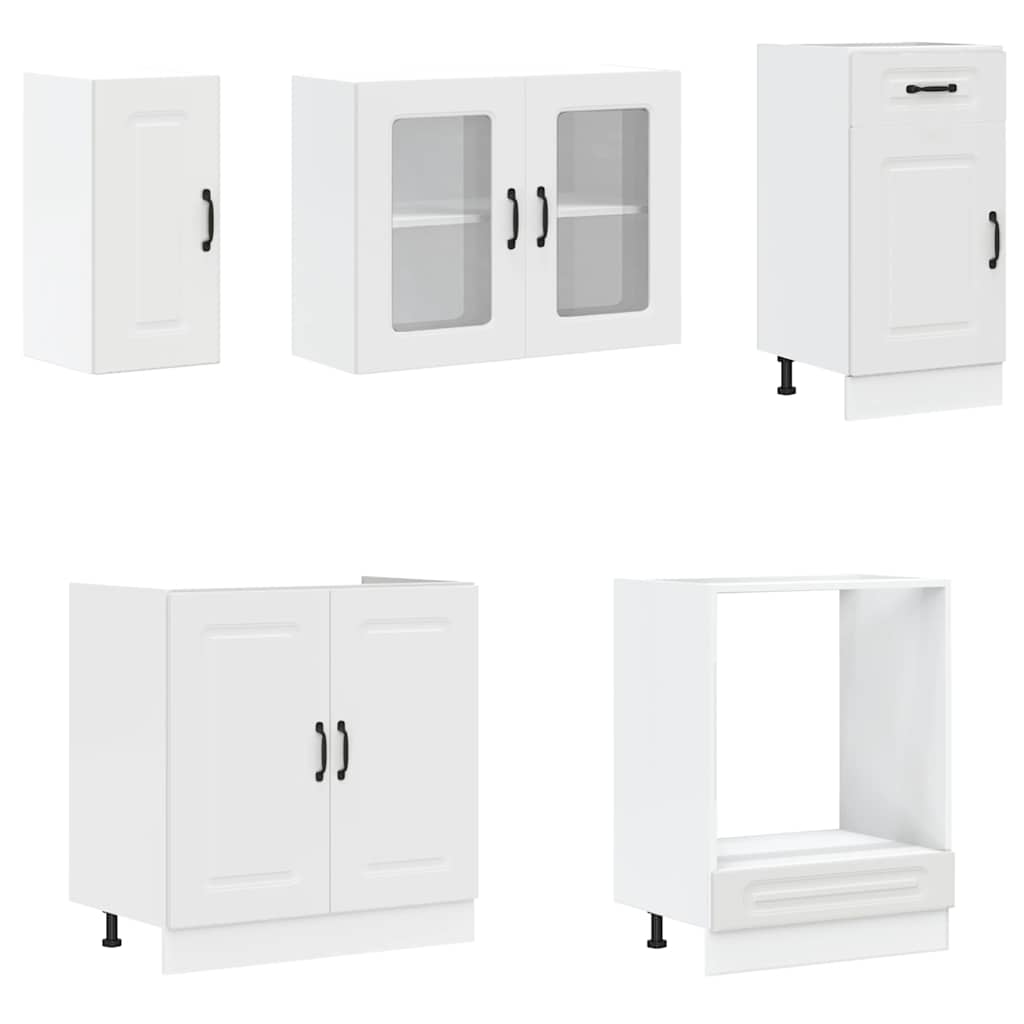 8 Peças armário de cozinha conjunto kalmar branco
