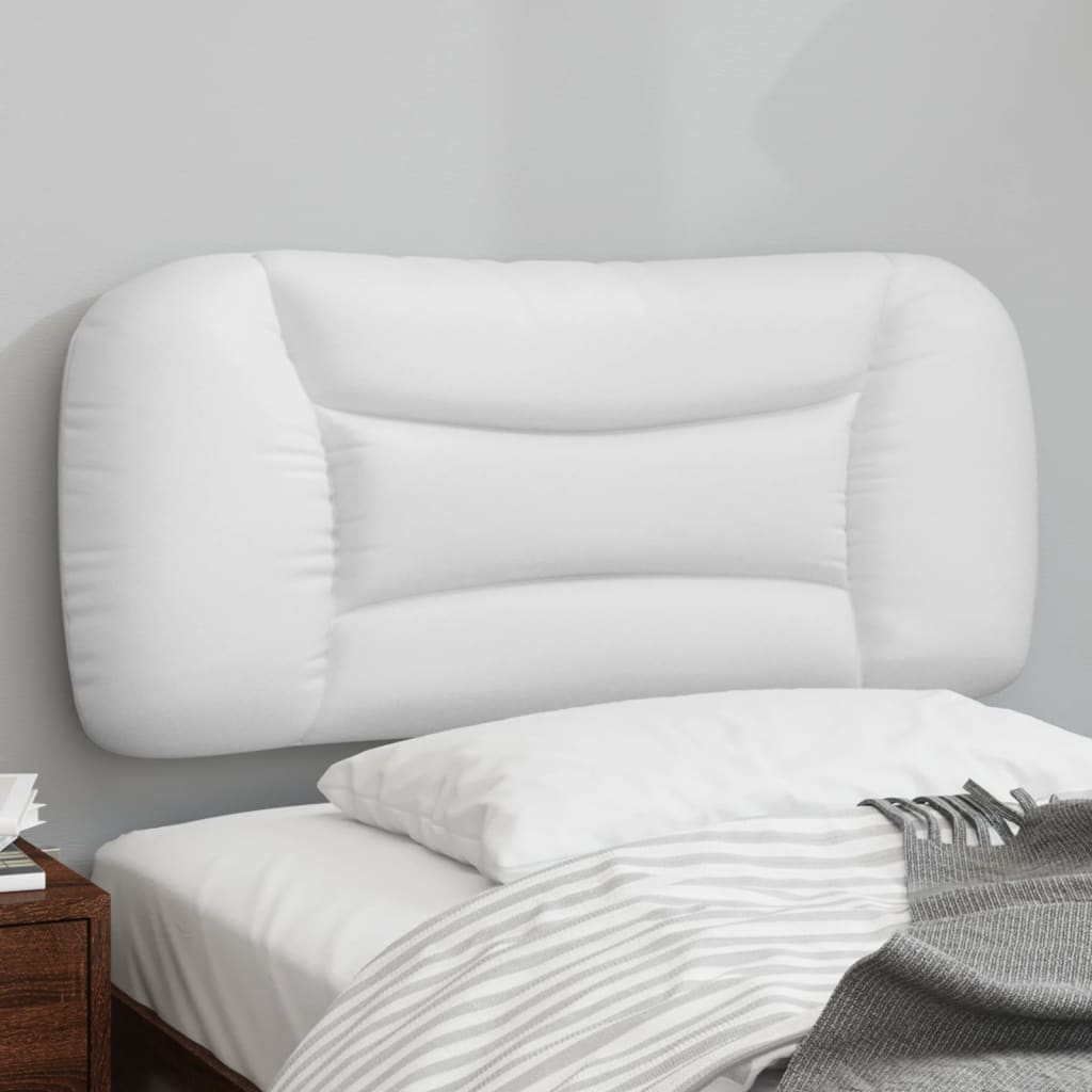 Almofadão de cabeceira hvar 90 cm couro artificial branco