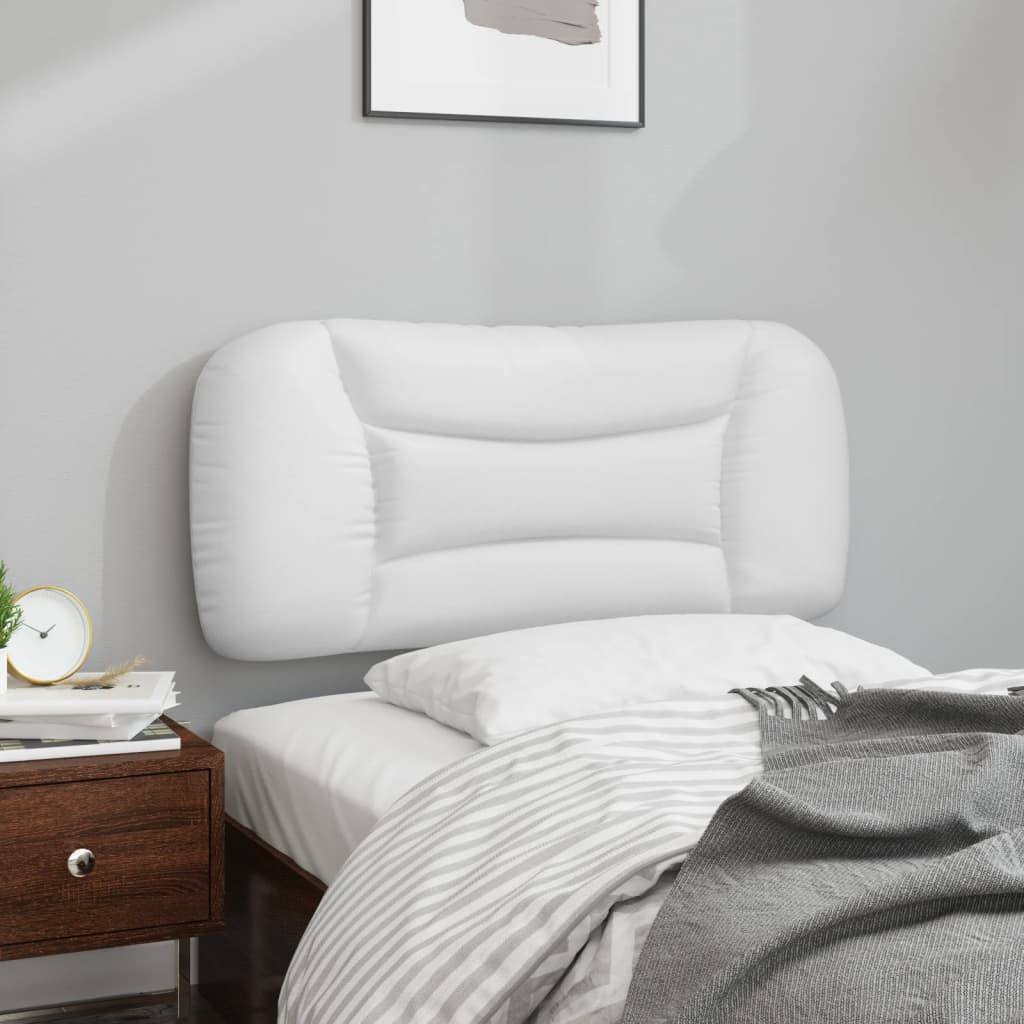 Almofadão de cabeceira hvar 90 cm couro artificial branco