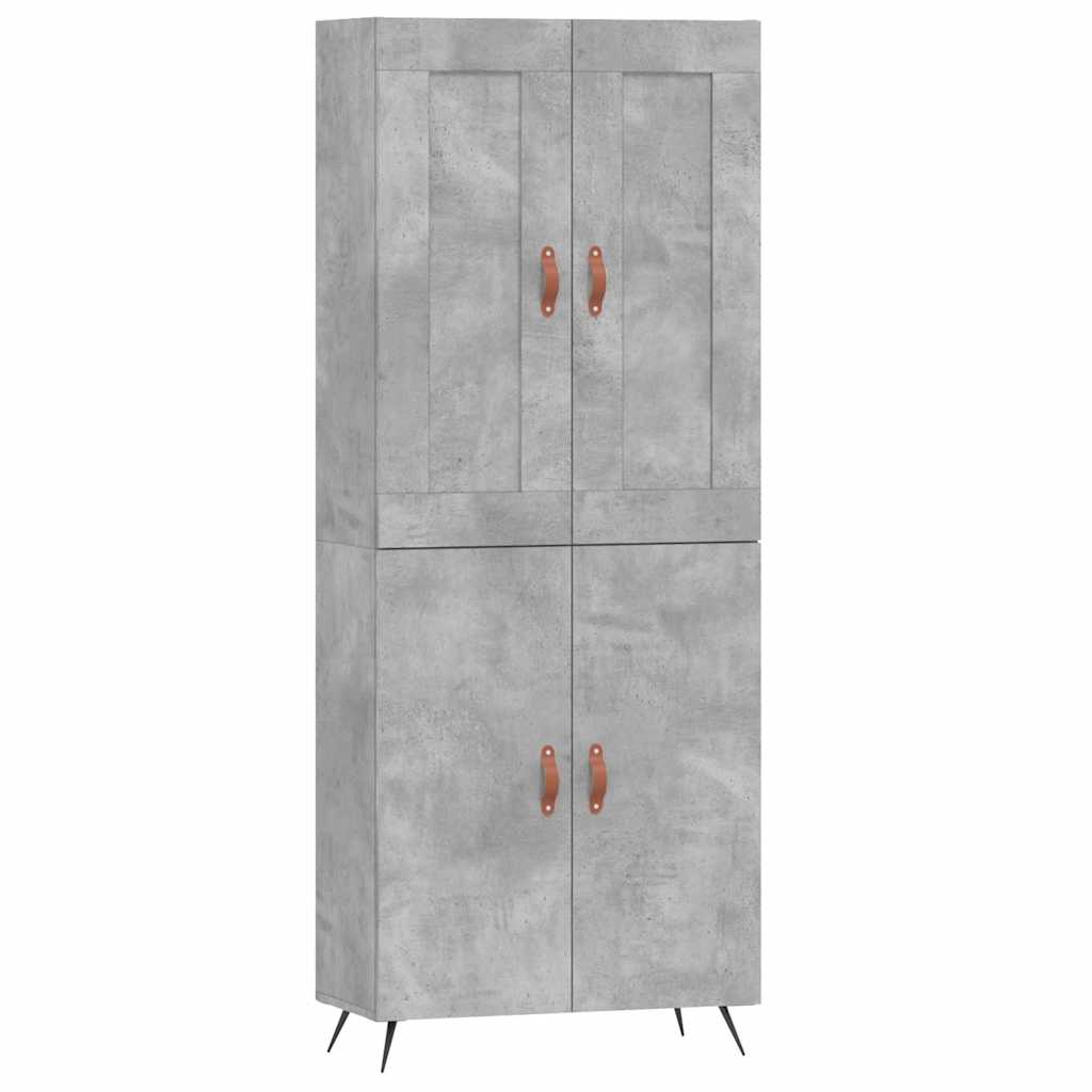 Armário alto 69,5x34x180 cm derivados de madeira cinza cimento