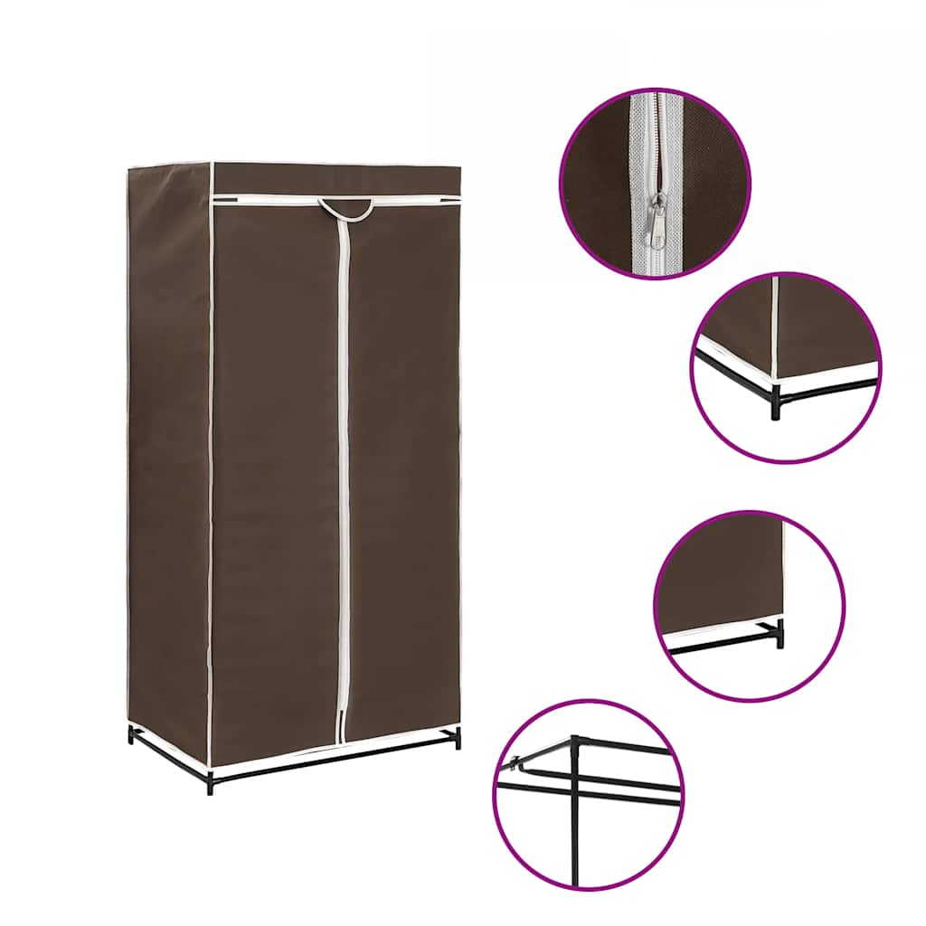 Roupeiro 75x50x160 cm castanho