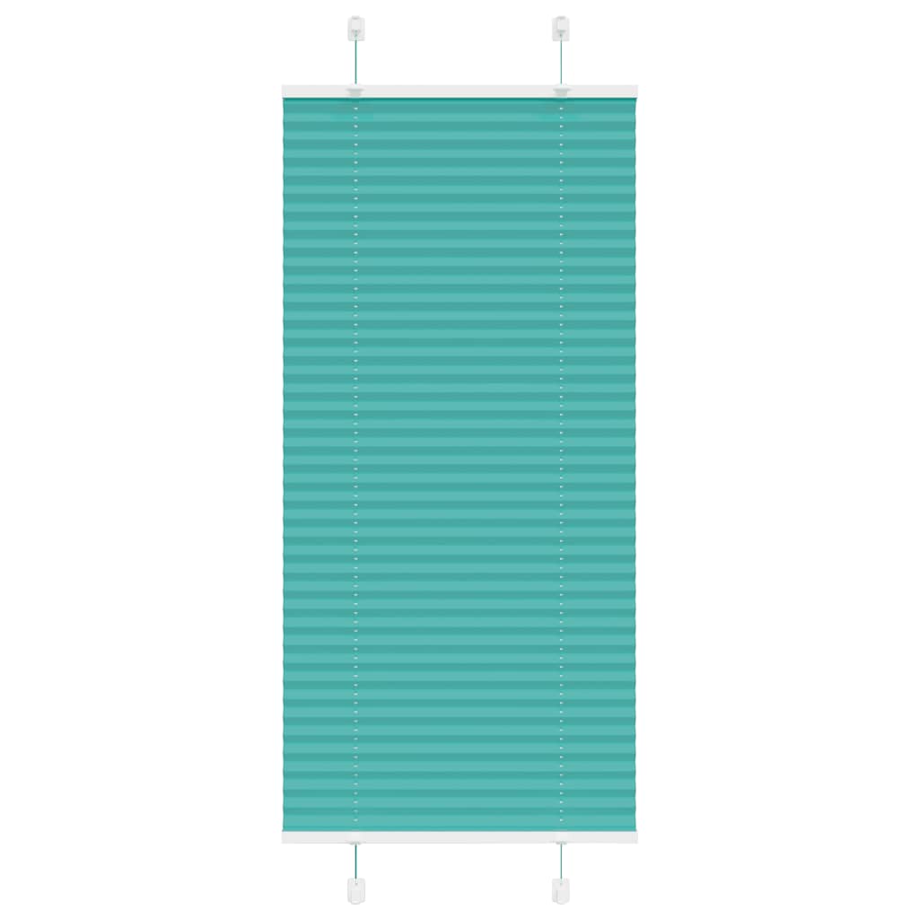 Plissado cego gasolina verde 65x150 cm largura tecido 64,4 cm