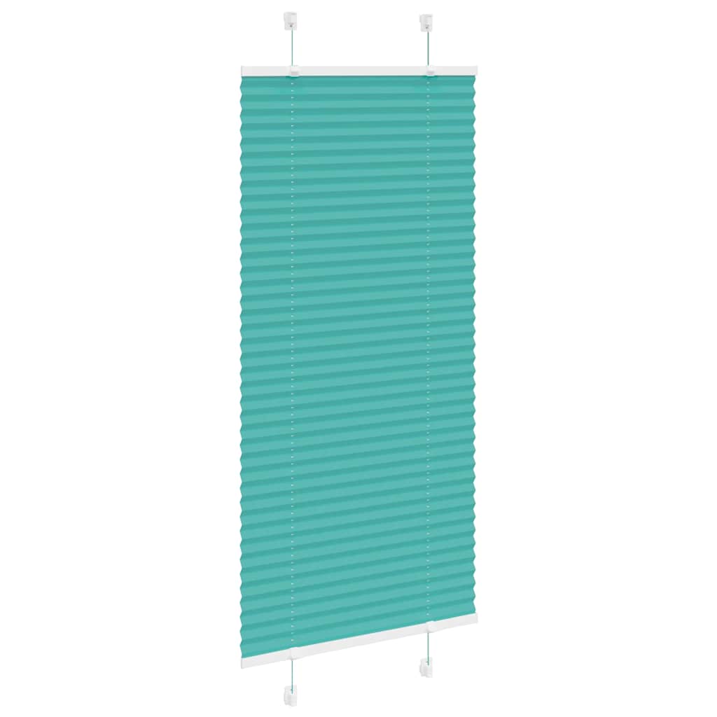 Plissado cego gasolina verde 65x150 cm largura tecido 64,4 cm