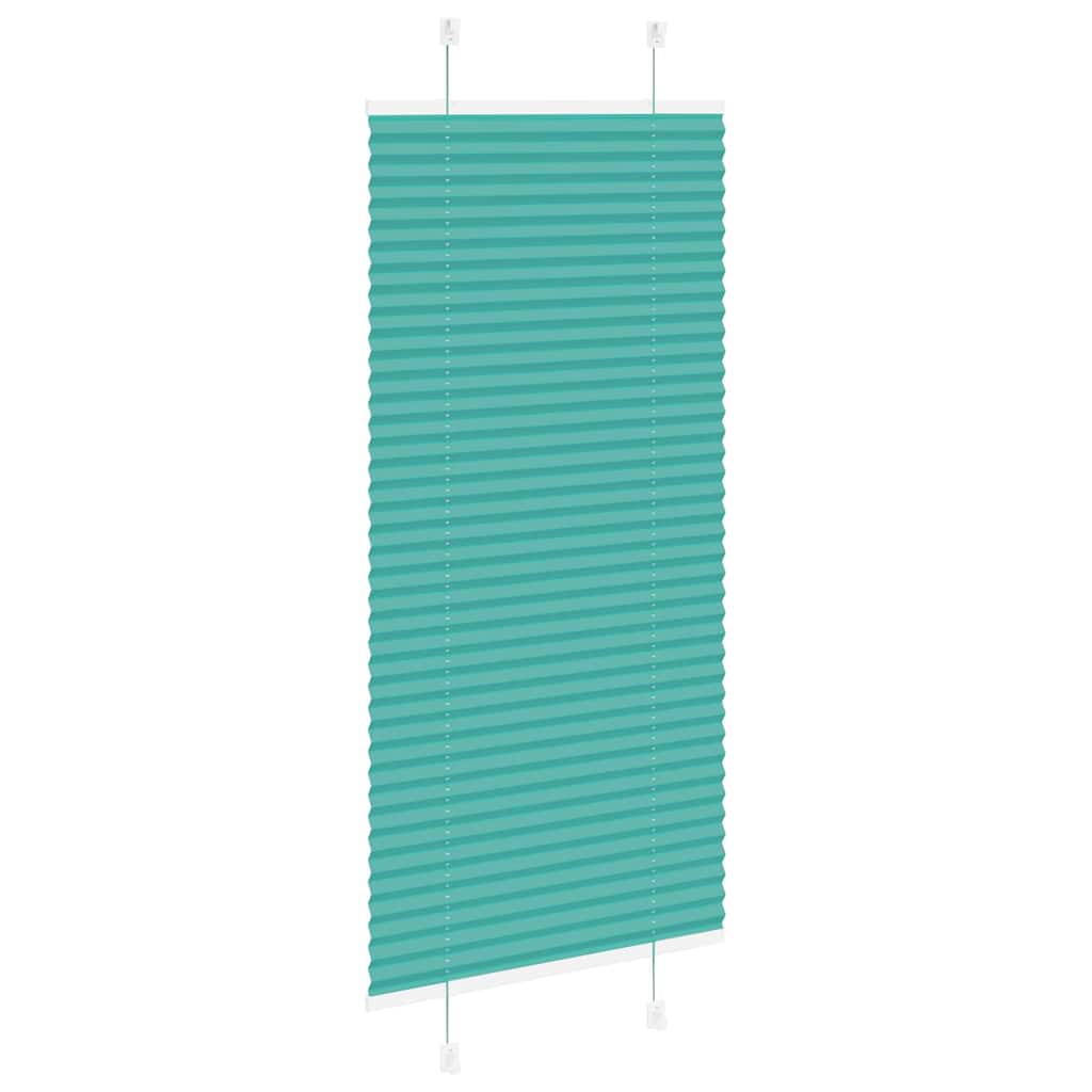 Plissado cego gasolina verde 65x150 cm largura tecido 64,4 cm