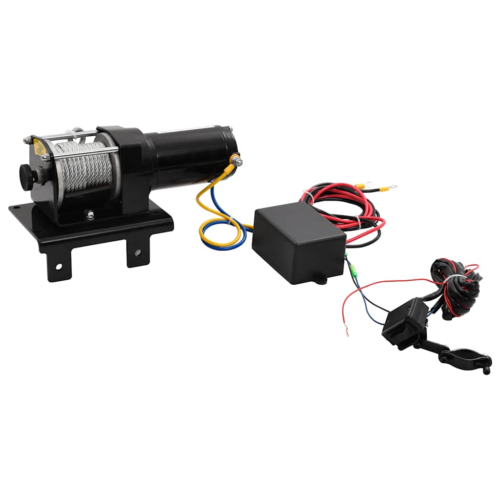Guincho de cabo bloco de polia 12v com sem fio controle e placa 1360kg