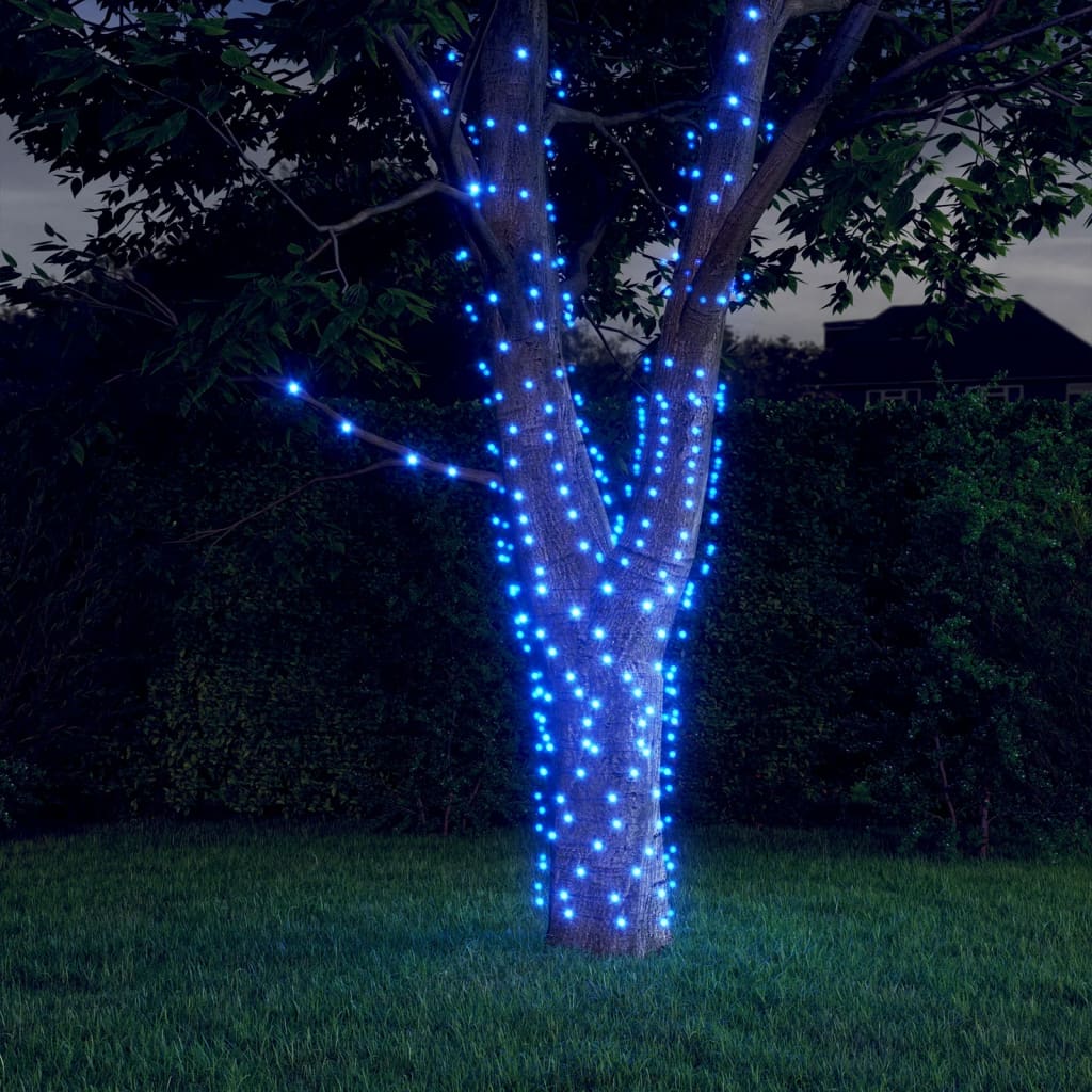 Luzes solares 5pcs 5x200 leds p/ interior/exterior azuis