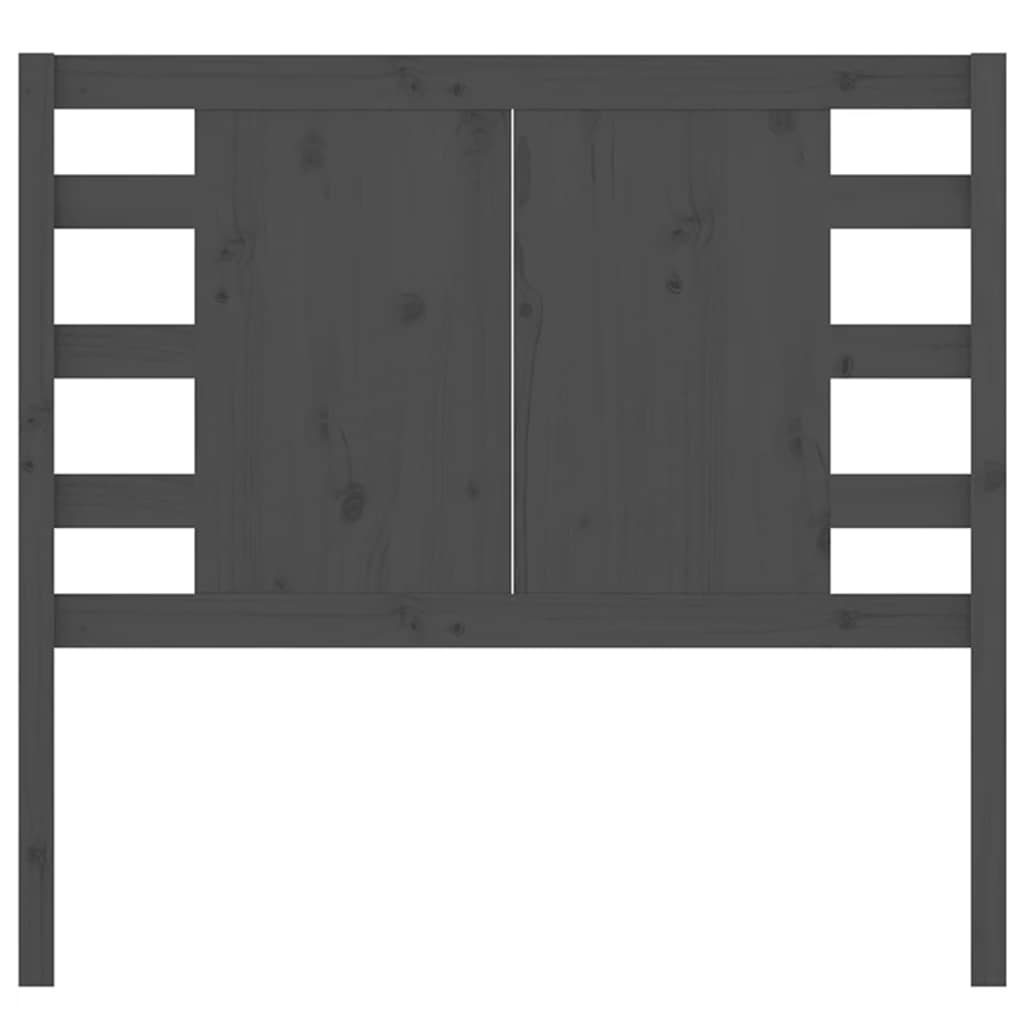 Cabeceira de cama 81x4x100 cm pinho maciço cinzento