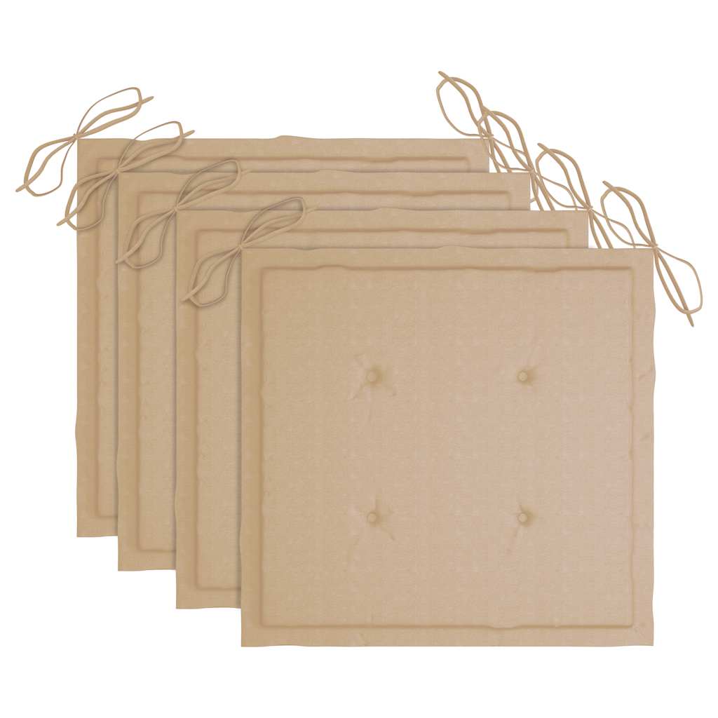Cadeiras exterior dobráveis c/ almofadões 4 pcs acácia maciça