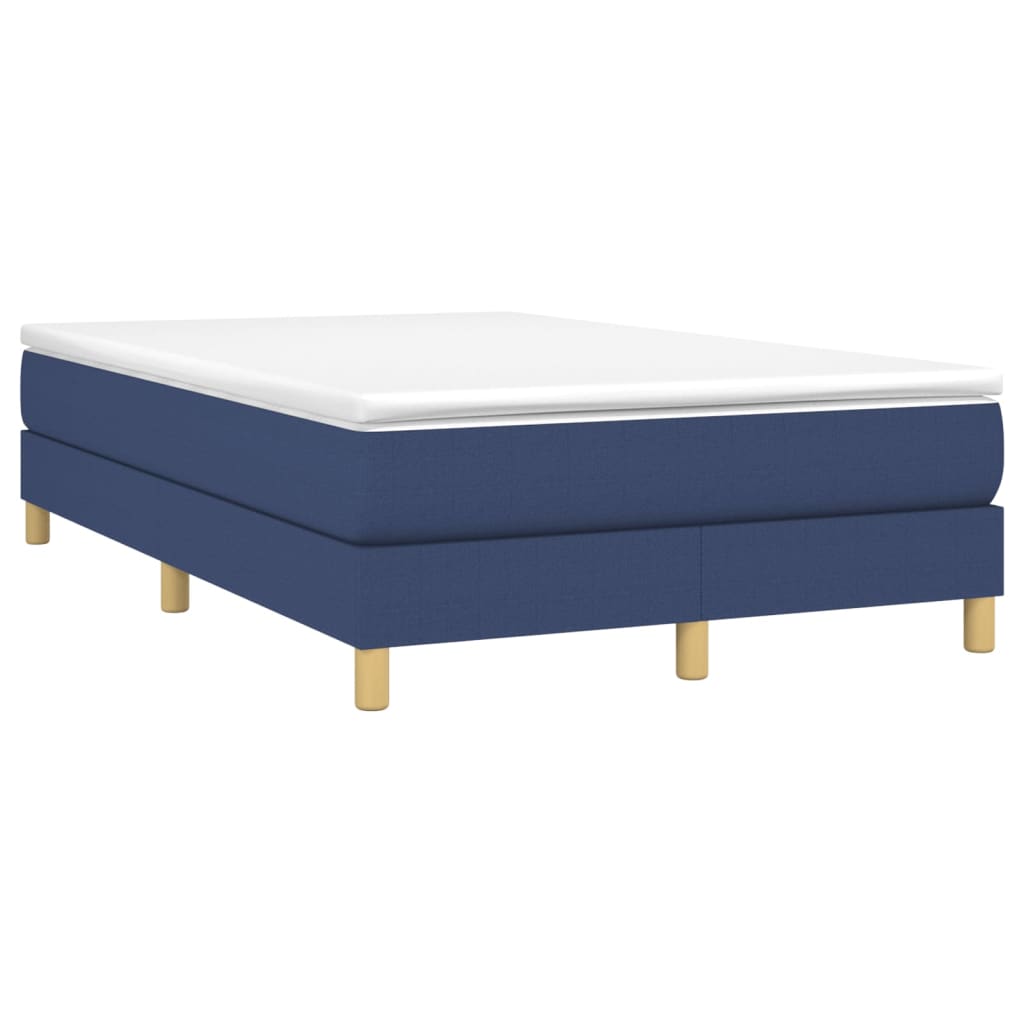 Estrutura de cama com molas 120x200 cm tecido azul
