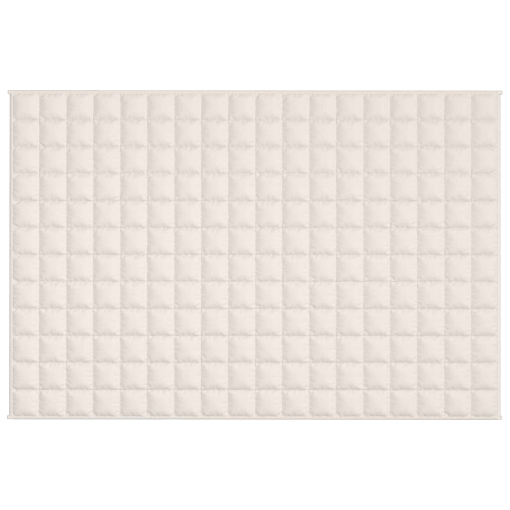 Manta pesada 9 kg 122x183 cm tecido creme-claro