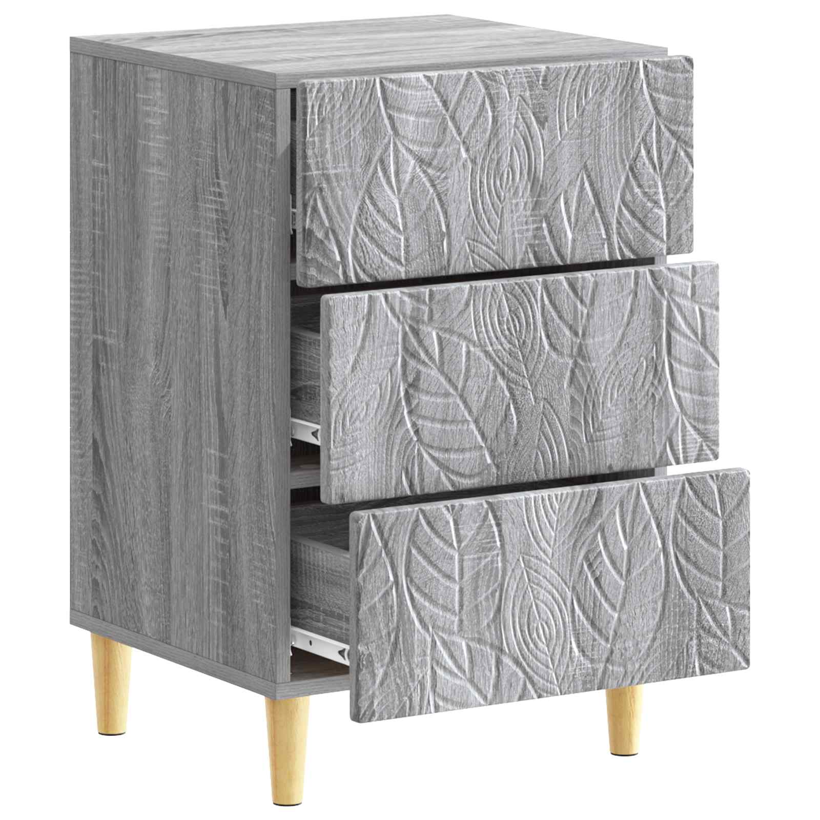 Mesa-de-cabeceira sonoma cinzento 43 x 39,5 x 66,5 cm