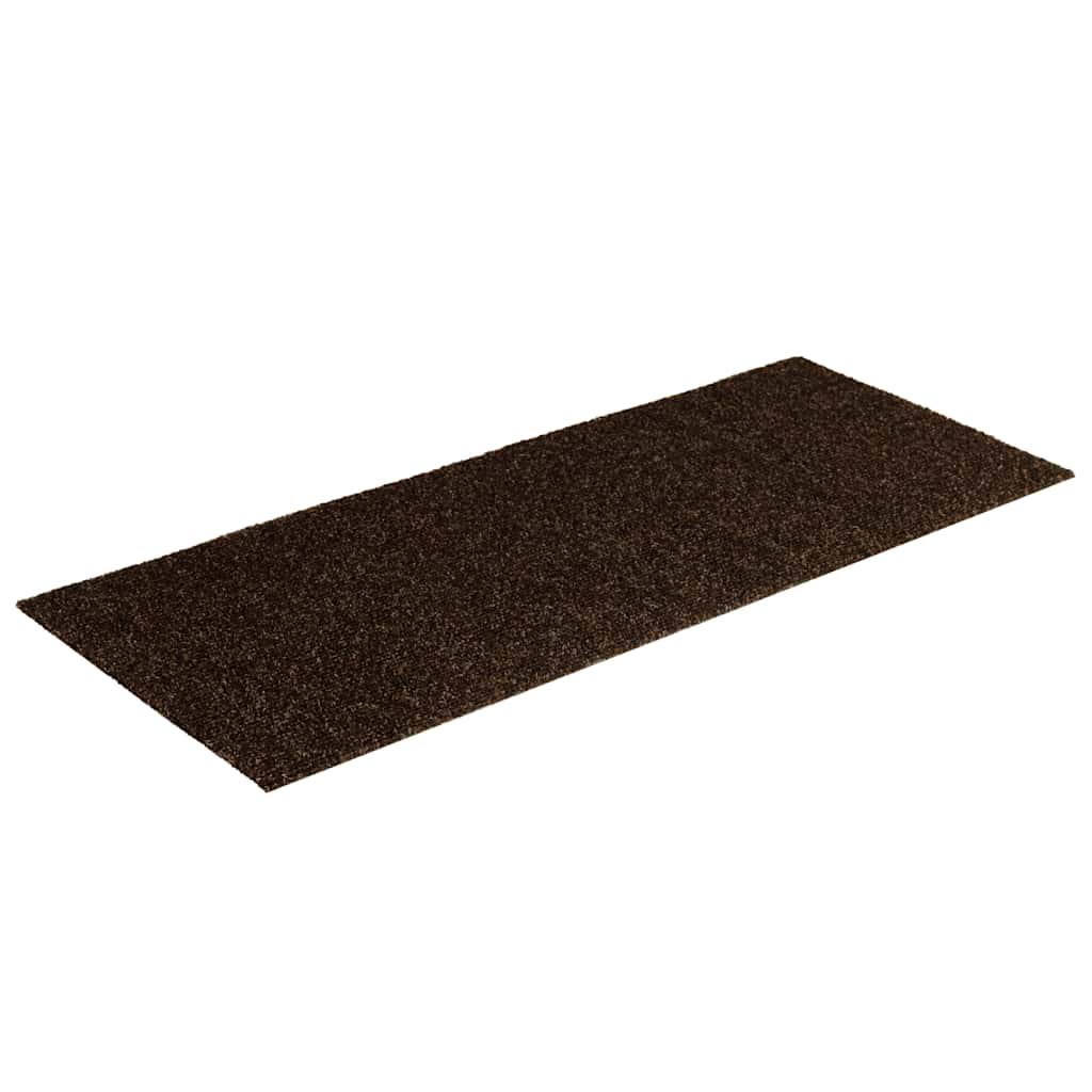 Tapetes de escada autoadesivos 30 peças 60x25 cm marrom retangular