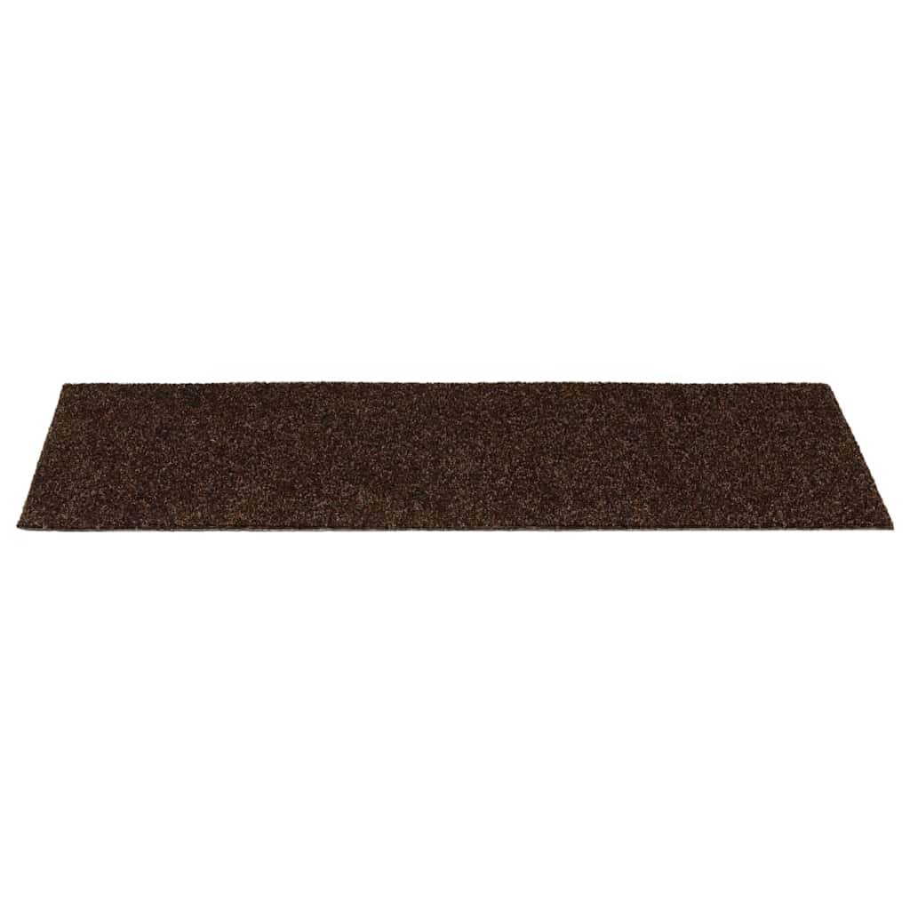 Tapetes de escada autoadesivos 30 peças 60x25 cm marrom retangular