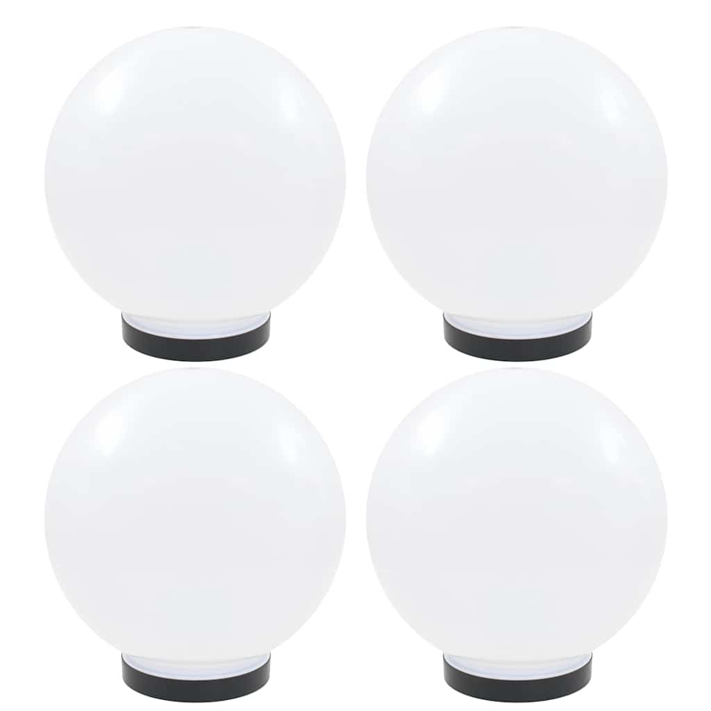Candeeiros esféricos LED 4 pcs 25 cm pmma