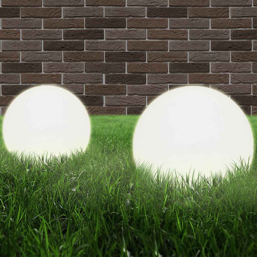Candeeiros esféricos LED 4 pcs 25 cm pmma