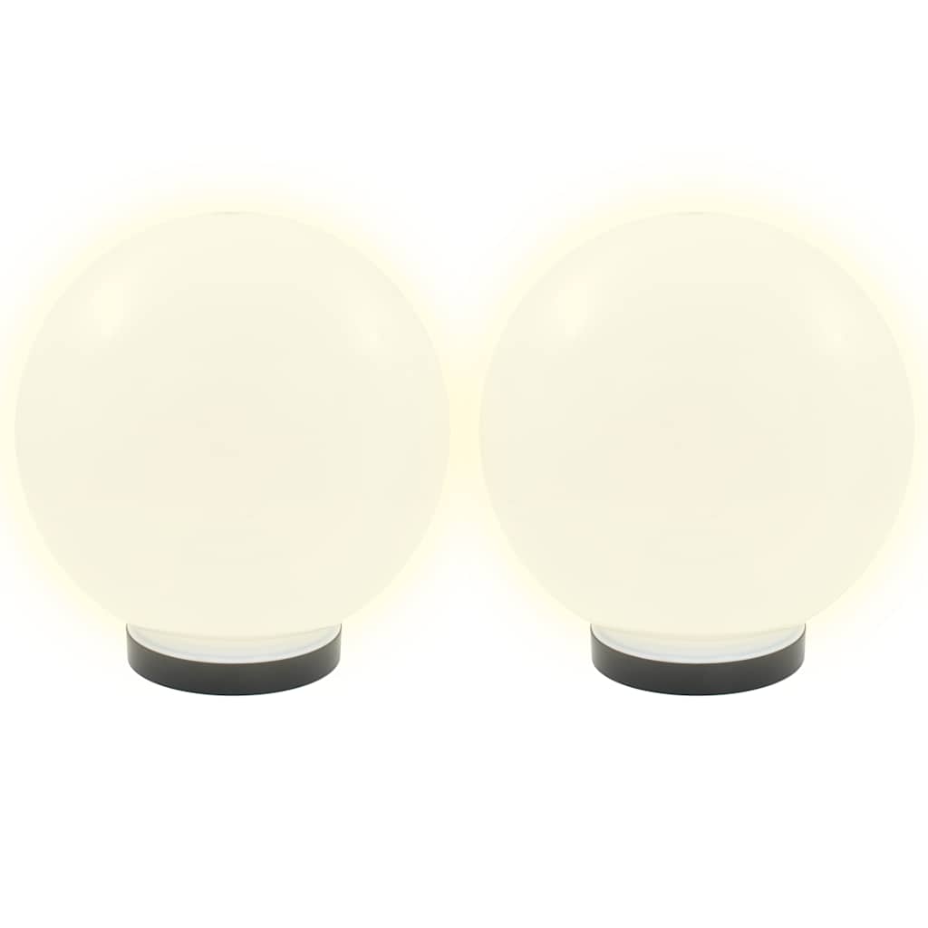 Candeeiros esféricos LED 4 pcs 25 cm pmma