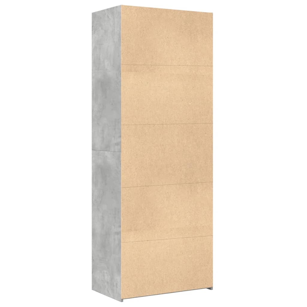 Armário alto 70x42,5x185 cm derivados madeira cinzento cimento