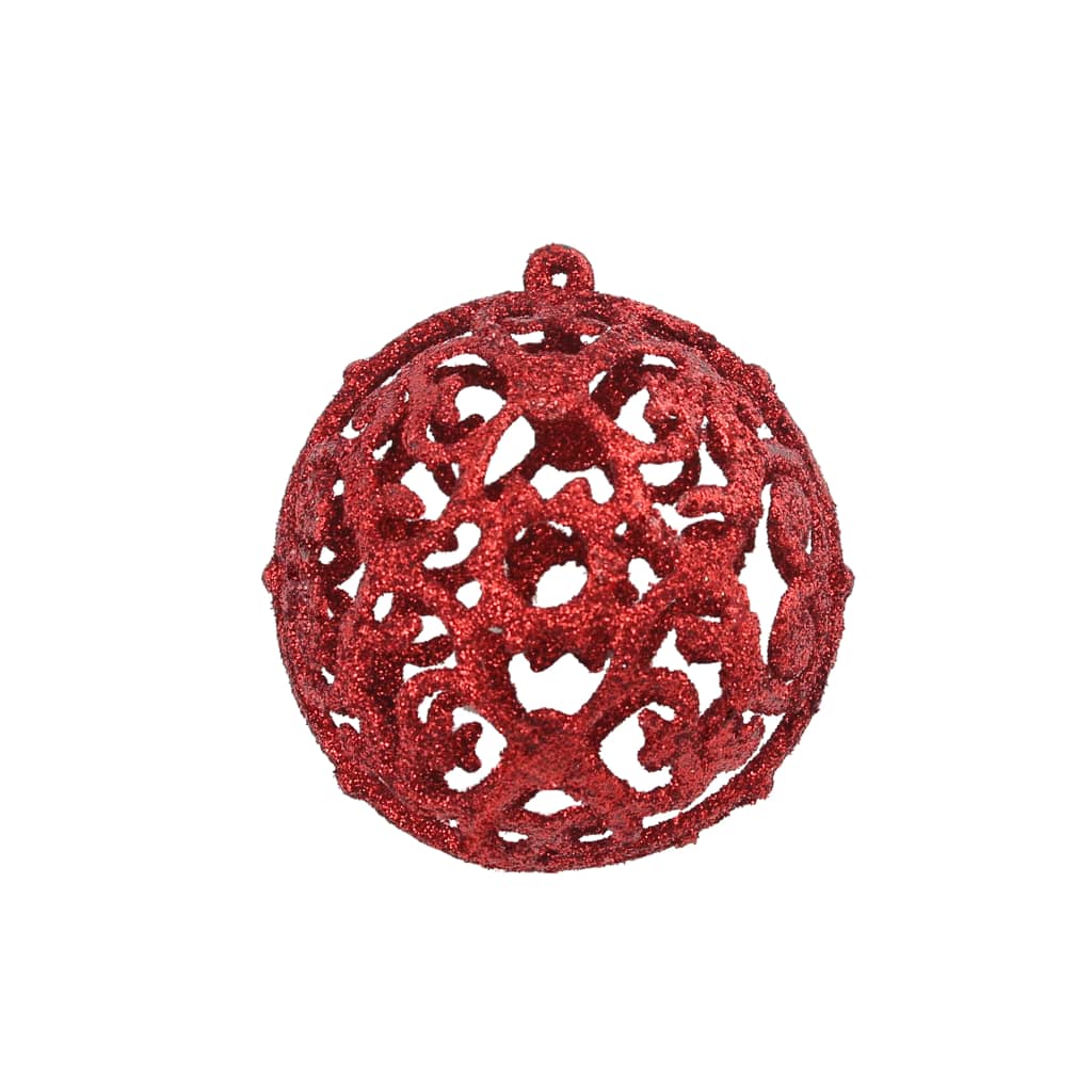 Conjunto de bolas de natal 100 pcs 3/4/6 cm vermelho