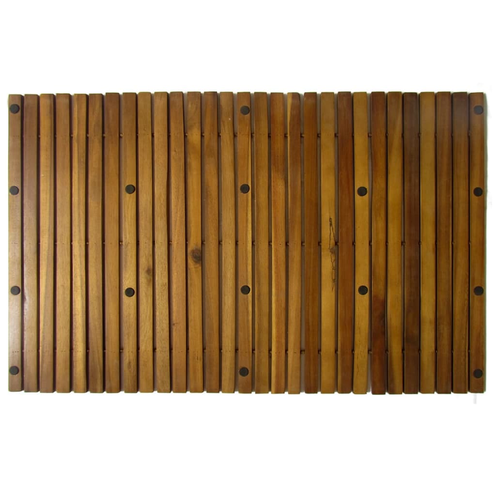 3 Pcs tapetes de banho de acácia 80 x 50 cm