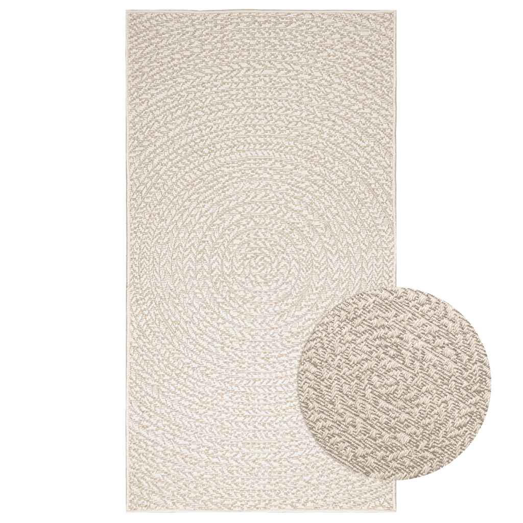 Tapete zizur creme 80x150cm aspeto de juta interior e exterior