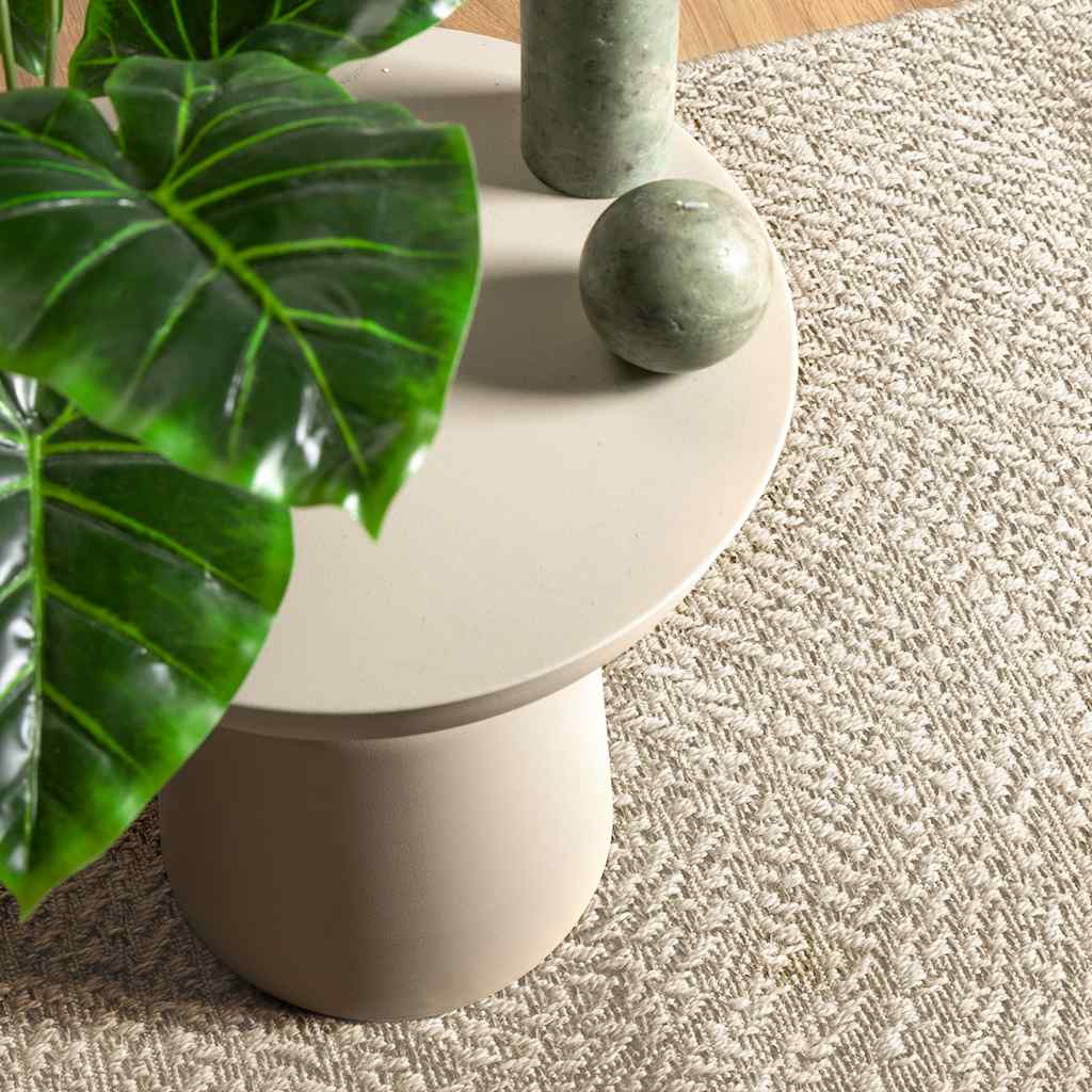 Tapete zizur creme 80x150cm aspeto de juta interior e exterior