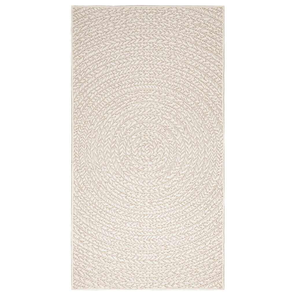 Tapete zizur creme 80x150cm aspeto de juta interior e exterior