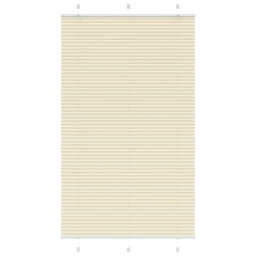 Plissado cego creme 115x200 cm largura tecido 114,4cm poliéster