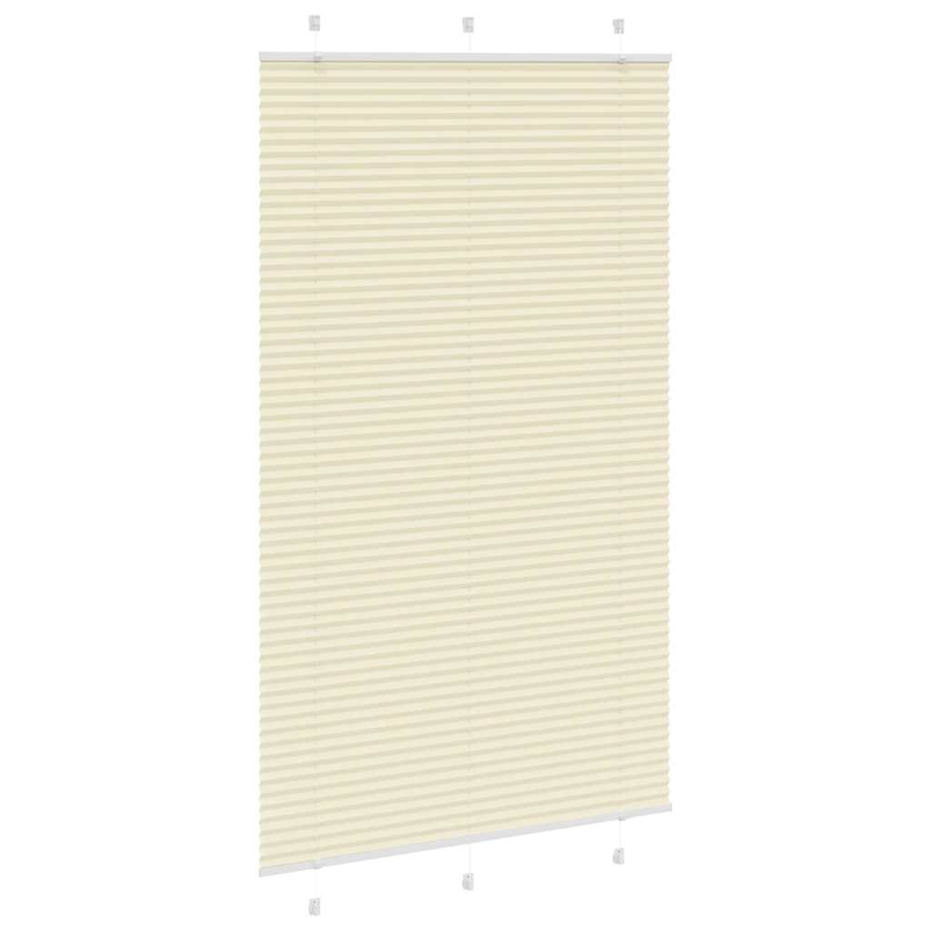 Plissado cego creme 115x200 cm largura tecido 114,4cm poliéster