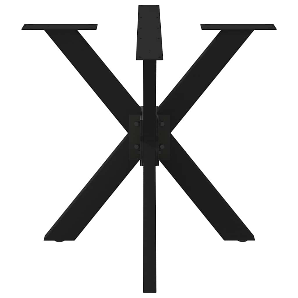 Pé de mesa de jantar em formato de aranha, preto, 85x85x(72-73) cm, aço