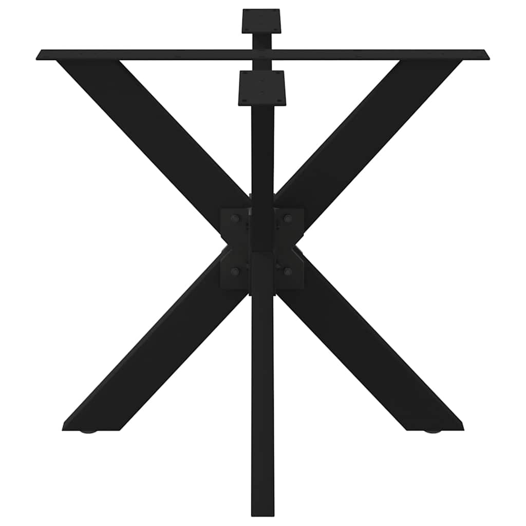 Pé de mesa de jantar em formato de aranha, preto, 85x85x(72-73) cm, aço