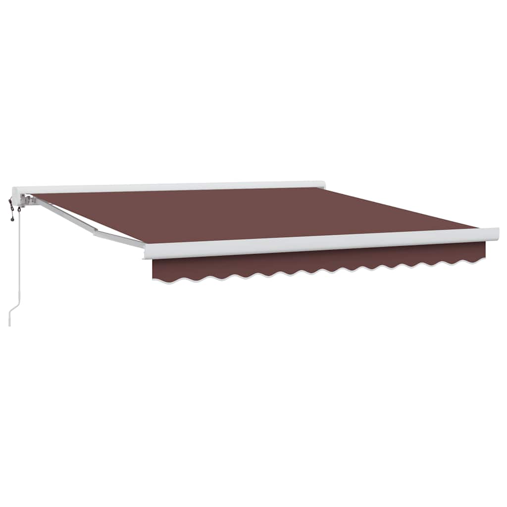 Toldo retrátil automático 300x250 cm castanho