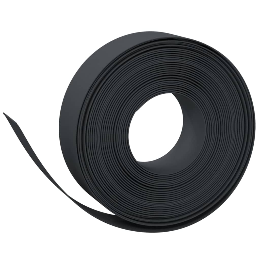 Bordas de jardim 2 pcs 10 m 15 cm polietileno preto