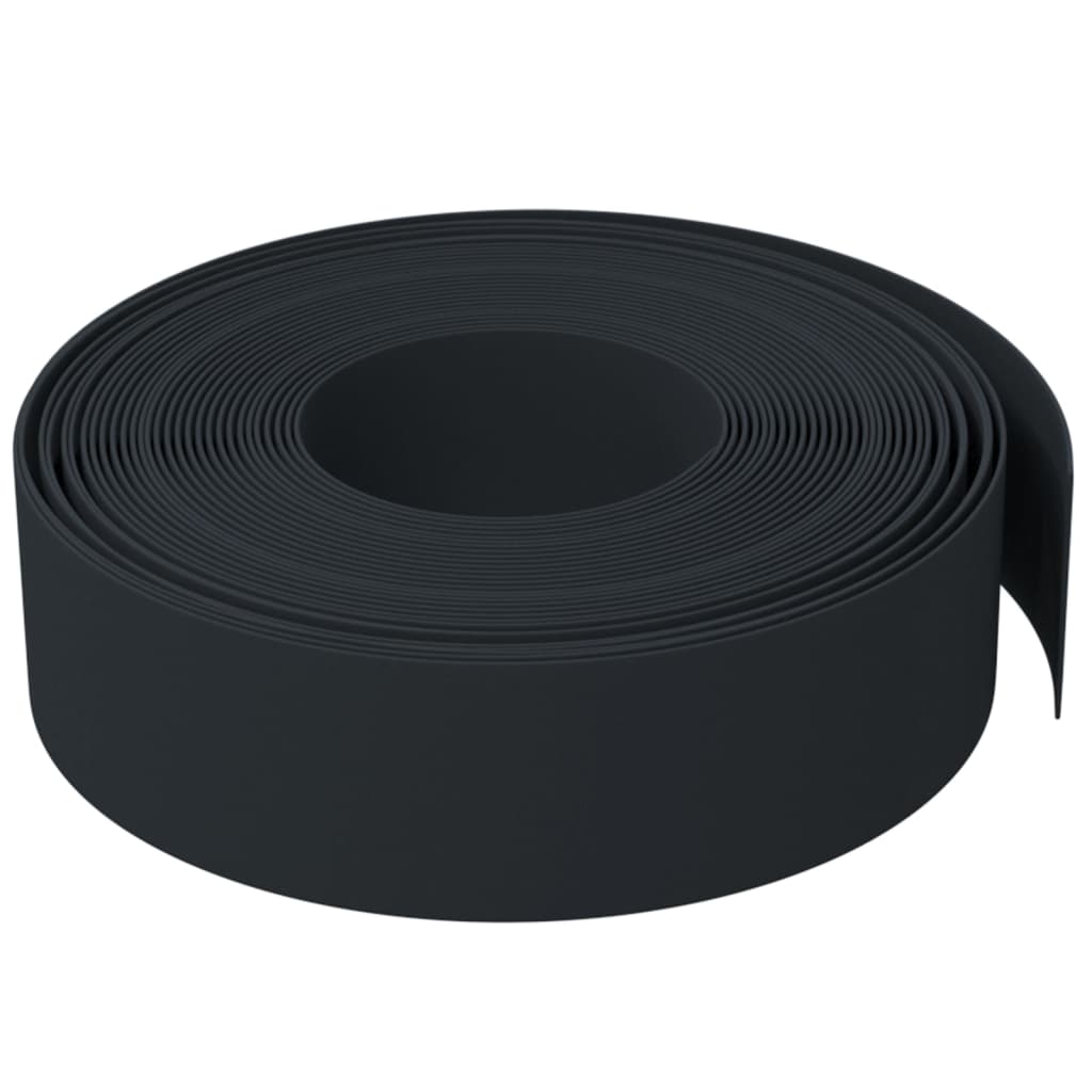 Bordas de jardim 2 pcs 10 m 15 cm polietileno preto