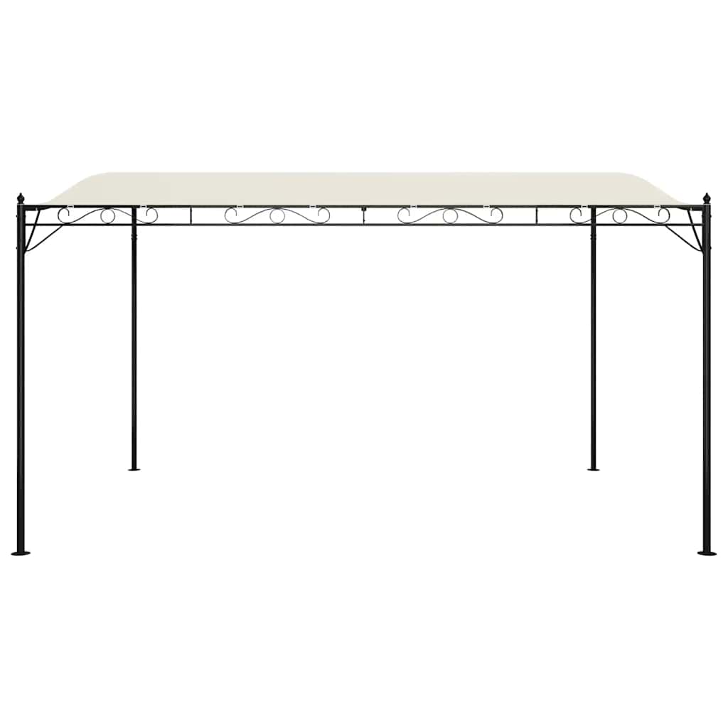 Toldo 4x3 m 180 g/m² tecido e aço cor creme