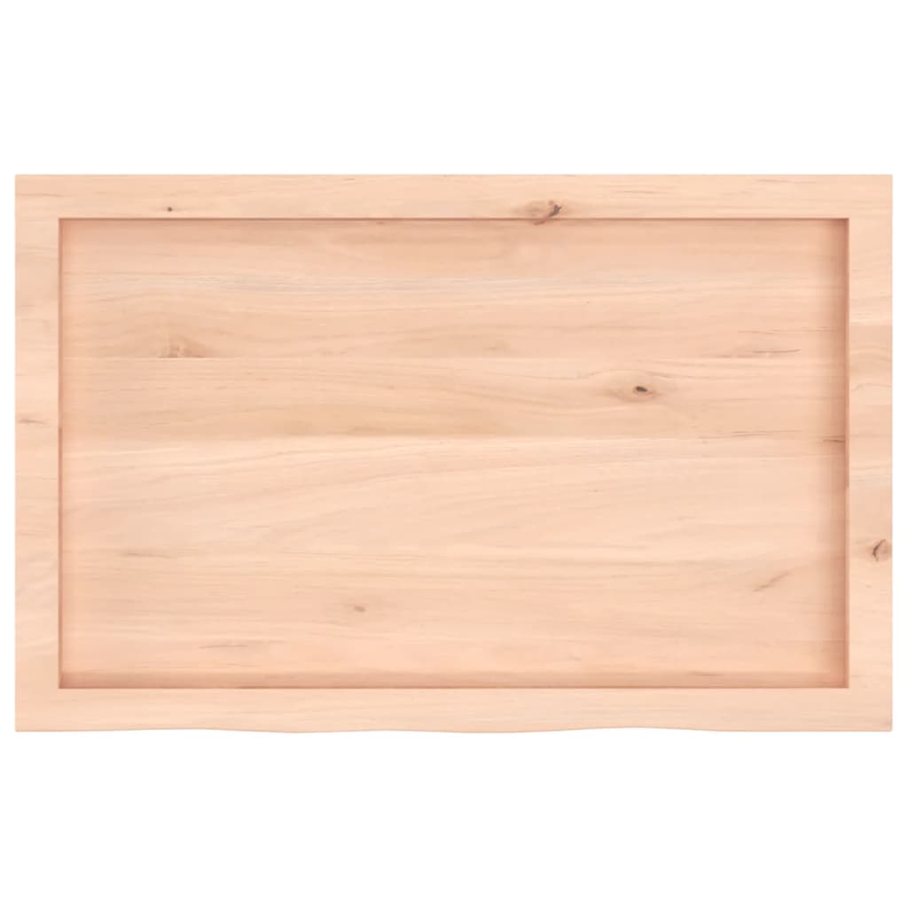 Bancada p/ casa de banho 80x50x(2-4) madeira maciça não tratada
